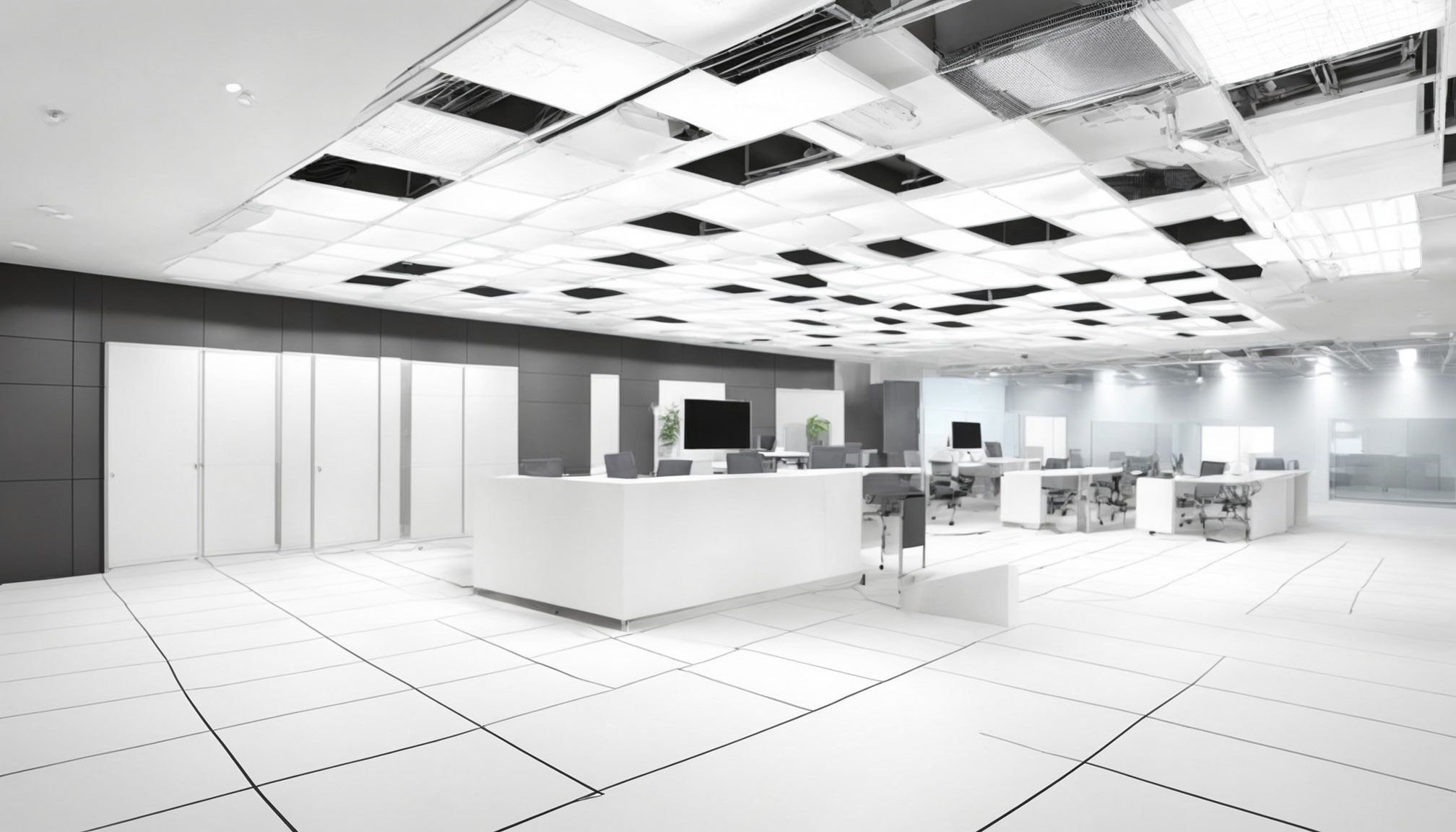 Suspended ceiling installation in a Woking commercial space