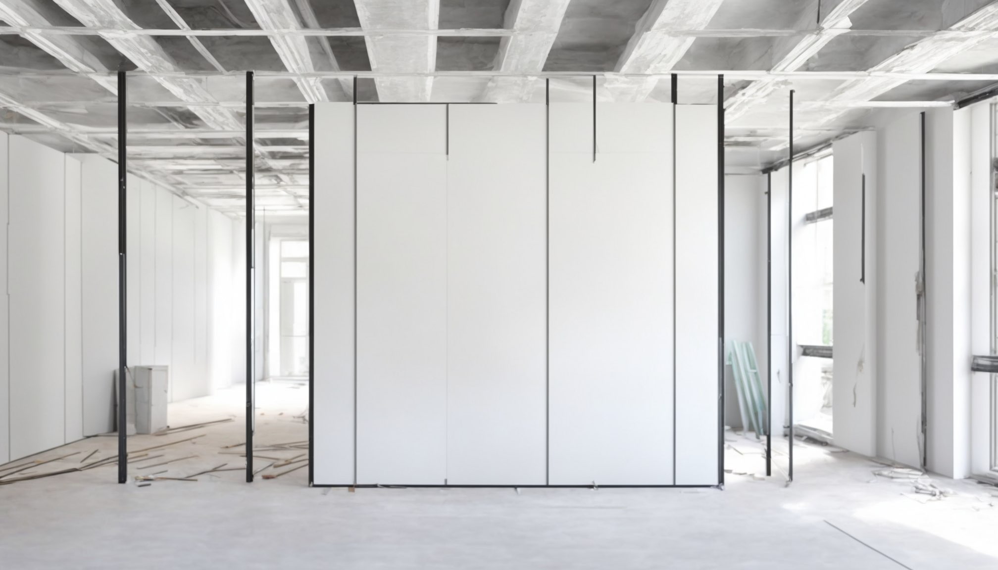 Partition wall installation in a Woking office